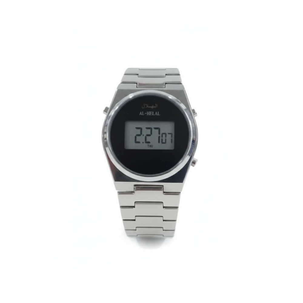 الهلال ساعة يد رقمية فضي