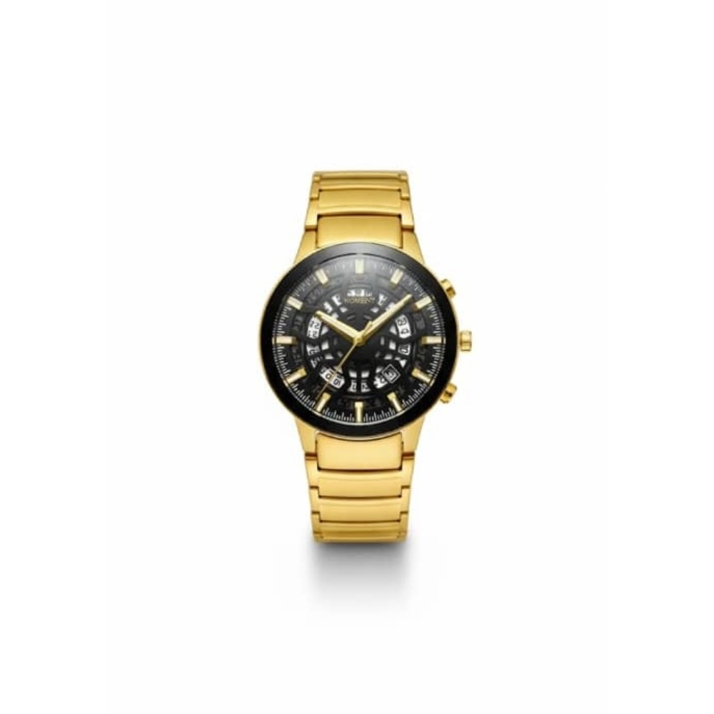 ساعة يد للرجال تحمل علامة "MOMENT