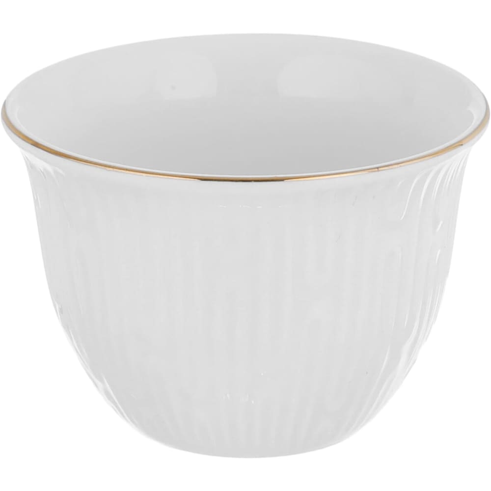 طقم فناجين قهوة عربي بورسلان السيف غاليري، 12 قطعة، 90 مل، مضلع - أبيض