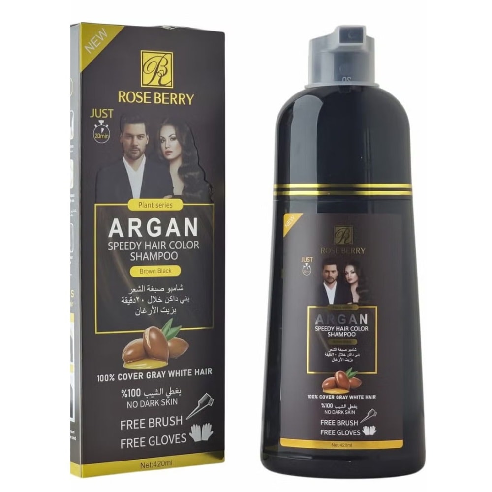 روز بيري شامبو صبغه الشعر لون بني غامق - 420 مل