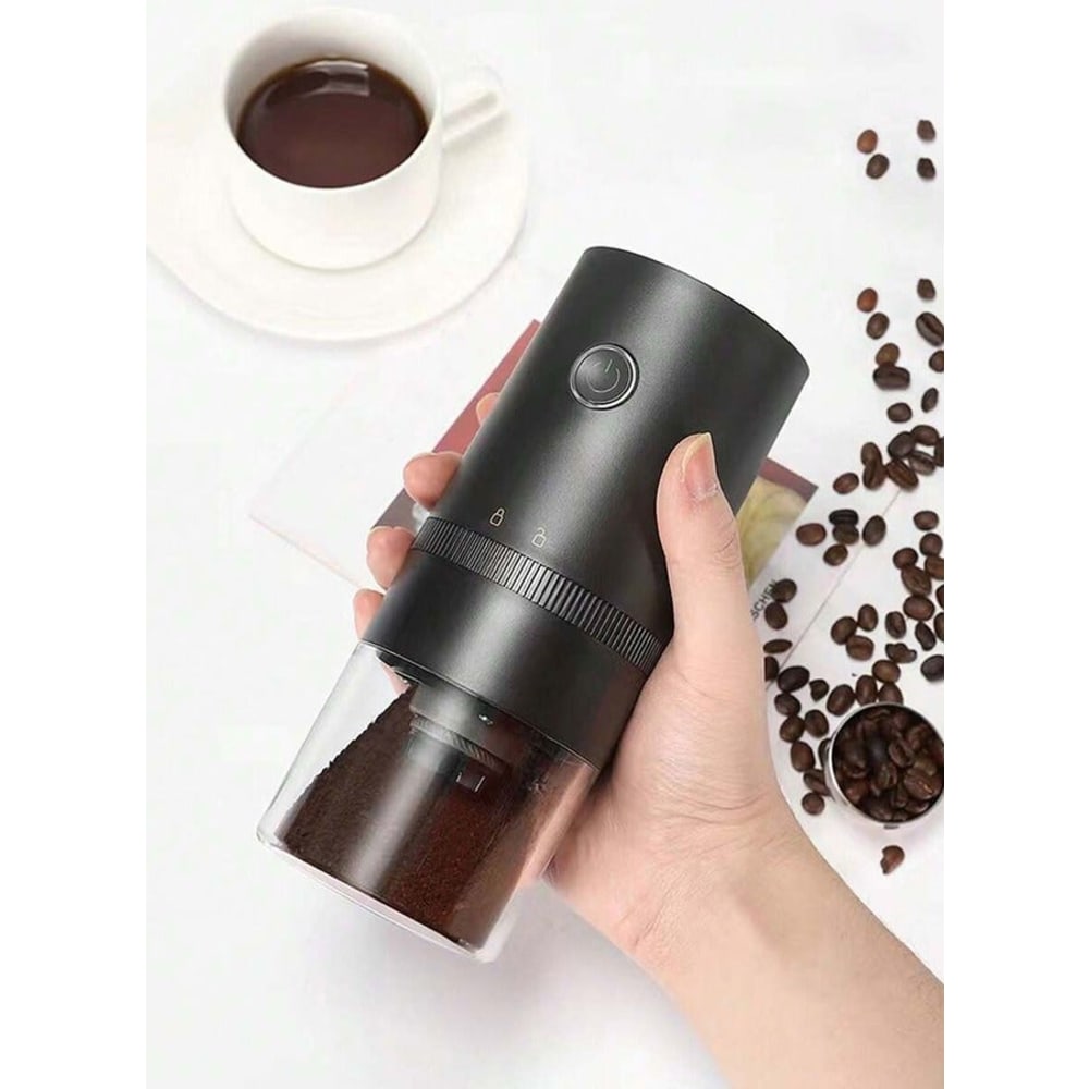 توسكانا طاحونة قهوة كهربائية محمولة قابلة لإعادة الشحن - أسود